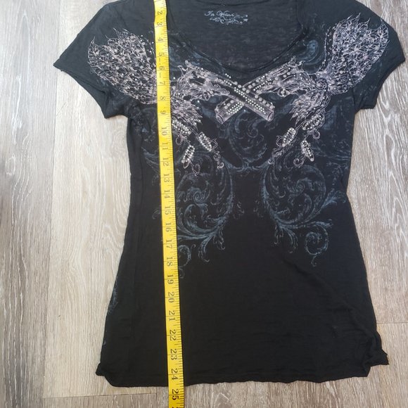 Y2K In Vein black printed tee shirt - Picture 5 of 7